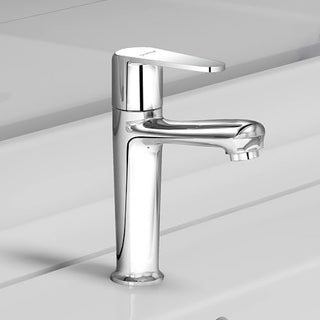 Plantex Pure Brass Pillar Cock Tap for Wash Basin with Teflon Tape/Single Lever Basin Tap/Tabletop Wash Basin Tap/Basin Tap/Faucet for Wash Basin (Dol-2301, Chrome)