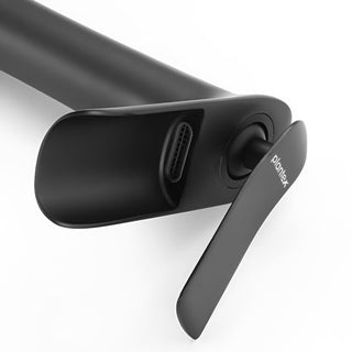 Plantex Designer Pure Brass High Neck Pillar Water Tap for Wash Basin/Single Handle Hot & Cold Basin Mixer – (Black)