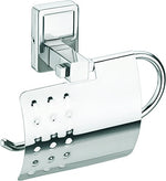 Plantex 304 Grade Stainless Steel Washroom Set of 2 - Toilet Paper Holder/Stand/Liquid Soap Dispenser - Darcy (Chrome)