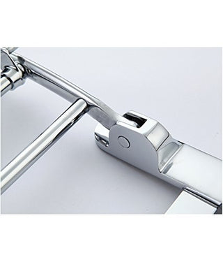 Plantex Stainless Steel Folding Towel Rack for Bathroom/Towel Stand/Towel Hanger/Towel Bar/Bathroom Accessories - 18 Inch (Pack of 2)