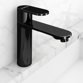 Plantex Pure Brass Pillar Tap for Wash Basin with Water Saving Nozzle/Wash Basin Tap/Pillar Cocke Tap with 7 Year Warranty by Plantex(ORN-203-PVD Black)