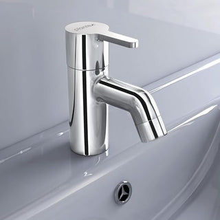 Plantex Brass Pillar Cock Water Tap/Pillar Cock for Wash Basin with Teflon Tape/Single Lever Tabletop Basin Tap - (ORE-1401, Chrome)