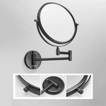 Plantex Premium Brass Magnifying Mirror/Two-Sided 360ยฐ Swivel Shaving Mirror With 5x/1x Magnification/Vanity Mirror for Bathroom (8 Inches-Black/Wall Mount)