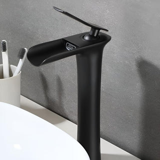 Plantex Designer Pure Brass High Neck Pillar Water Tap for Wash Basin/Single Handle Hot & Cold Basin Mixer – (Black)