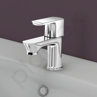 Plantex Pillar Tap for Bathroom with Water Saving Aerator/Single Lever Tap for Wash Basin with Teflon Tape/Tap for Table Top Deck Mount Pillar Tap - Pack of 1 (Chrome)