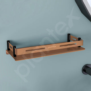 Plantex PVD Rose Gold Bathroom Shelf Rack/Bathroom Wall Shelf/Bathroom Organizer/Living Room Wall Organiser/Kitchen Rack Wall Mounted (12x5 Inches, Stainless Steel)