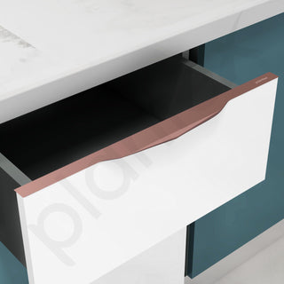 Plantex Profile Handle for Kitchen Cabinet/18 Inch Alluminium Drawer Profile Handle/Wardrobe Pull Handle for Home/Office/Hotel - Pack of 3 (Rose Gold)