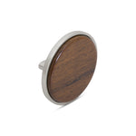 Plantex Round Drawer Knobs/Knobs for Cabinets/Knobs for Drawer/Pull-Push Knob for Kitchen/Bedroom Drawer - Pack of 1 (Big, Satin & Wood)