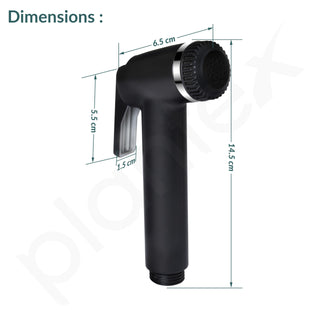 Plantex ABS Jet Spray Gun/Health Faucet for Toilet/Hand Spray for Bathroom/Toilet Jet Spray Gun- Pack of 1 (Black)