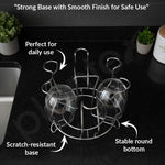 Plantex Stainless Steel Glass Stand/Mug Holder/Glass Holder for Kitchen/Dining Table (Chrome)
