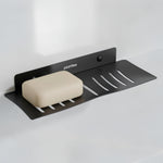 Plantex Stainless Steel Double Soap Dish/Stand/Holder/Tray for Bathroom and Kitchen/Bathroom Accessories - Wall Mount (Black)
