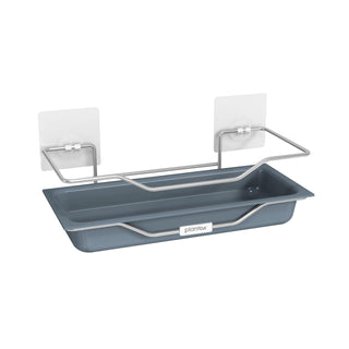 Plantex ABS Plastic Self Adhesive Bathroom Shelf/Adhesive Shelf for Kitchen/Multipurpose Stainless Steel Wire Shelf/Bathroom Organiser (Silver & Grey)