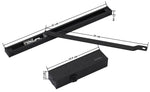 Plantex Automatic Hydraulic Pelmet Arm Door Closer with Double Speed for Heavy Doors at Home/Office/Hotel Wide 180 Degree Opening Sliding Arm Closer (Capacity-120 Kg,Black)(ISO 9001 Certified)