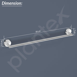 Plantex 304 Grade Stainless Steel Single Towel Rod/Towel Hanger for Bathroom/Towel Bar/Towel Stand/Bathroom Accessories - Oreo (Chrome)