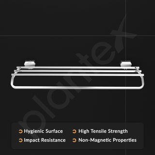 Plantex Towel Rack for Bathroom/304 Grade Stainless Steel Towel Bar/24 Inch Towel Hanger/Towel Stand/Bathroom Accessories - Pack of 1 (Delta - 2806, Chrome)