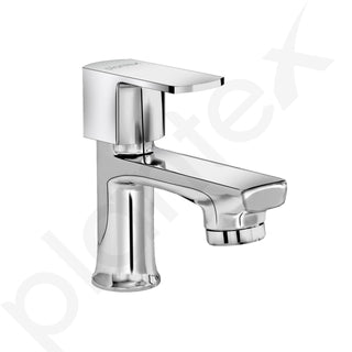 Plantex Pillar Tap for Wash Basin with Water Saving Aerator and Brass Spindle/Quarter Turn Basin Tap with Teflon Tape/Pillar Cocke for Wash Basin - Pack of 1 (Saga, Chrome)