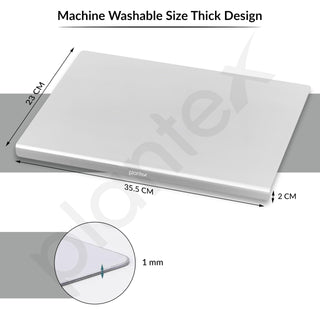 Plantex L-Shape Chopper Board/Stainless Steel Chopping Board for Kitchen Use/Vegetable Cutting Board with Scratch-Proof, Anti-Bacterial, Non-Slip Design (Size- 35.5 X 23 cm)