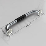 Plantex Stainless Steel Grab Bar for Toilet with Grip/17-inch Anti-Slip Handle for Bathroom Support - Pack of 1 (Chrome)