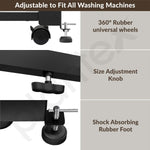 Plantex Adjustable Washing Machine Stand/Fridge Trolley with Wheels / Stand for Fridge, Air Cooler, Dishwasher / Anti-Vibration Heavy Duty 170 kg Load Capacity – Black