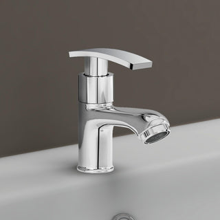 Plantex Pillar Tap for Bathroom with Water Saving Aerator and Brass Spindle/Wash Basin Tap with Teflon Tape/Single Lever Water Tap-(Samar-Chrome)