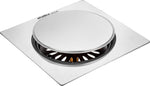 Plantex 304 Grade Stainless Steel Floor Pop Up/Push to Open Grating Floor Drainer/Wash Basin Strainer/Bathroom Drain/Jali for Bathroom and Kitchen (6x6 inches) - Chrome