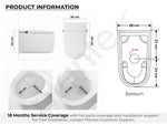 Plantex Smart Toilet Commode One Click Foot Touch with 18 Months Warranty/Heated Seat/Auto Lid Open & Close with Auto Flush/Water-Saving Technology- S-Trap (White)