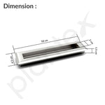 Plantex Sliding Door Handle/Concealed Handle for Sliding Door/160mm Concealed Handle for Wardrobe/Kitchen Cabinet - Pack of 2 (Satin)
