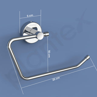 Plantex Stainless Steel Towel Holder for Bathroom/Napkin Hanger for Washbasin/Hand Towel Ring/Bathroom Accessories (Chrome) Pack of 3