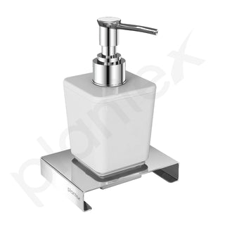 Plantex Soap Dispenser for Bathroom/Stainless Steel and ABS Shampoo/Hand Wash/Liquid Soap Dispenser - Table Top Bathroom Accessories - Pack of 1 (Chrome & ABS)