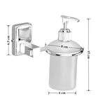 Plantex 304 Grade Stainless Steel Washroom Set of 2 - Toilet Paper Holder/Stand/Liquid Soap Dispenser - Darcy (Chrome)