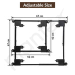 Plantex Adjustable Washing Machine Stand/Fridge Trolley with Wheels / Stand for Fridge, Air Cooler, Dishwasher / Anti-Vibration Heavy Duty 170 kg Load Capacity – Black