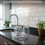 Plantex Stainless Steel Glass Stand/Mug Holder/Glass Holder for Kitchen/Dining Table (Chrome)