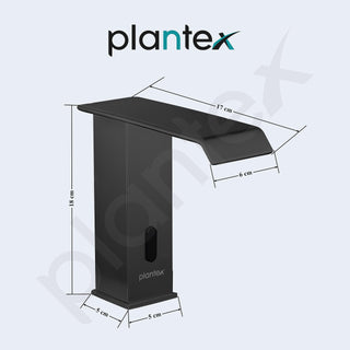 Plantex Solid Brass Sensor Tap for Wash Basin/Automatic Touchless Tap for Basin/Electronic Basin Tap/Pillar Tap for Wash Basin (Black)