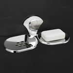 Plantex Dual Soap Holder for Bathroom/Stainless Steel Double Soap Dish/Soap Stand/Soap Case/Bathroom Accessories - Pack of 1 (Royal - Chrome, APS-580)