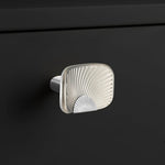 Plantex Knobs for Drawers/Drawer Knobs/Rectangle Knob for Cabinets/Pull-Push Knob for Kitchen/Bedroom/Drawer - Pack of 1 (Satin Steel & Chrome)