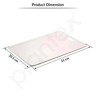 Plantex Stainless Steel Chopping Board/Vegetable Cutting Board/Anti-Bacterial, Scratch-Resistant, Durable, Non-Slip & Knife Friendly Cutting Pad (Size- 31 X 20.5 cm)
