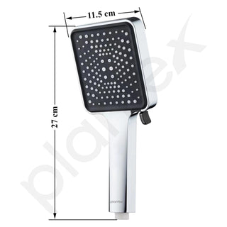 Plantex ABS Square Hand Shower for Bathroom/Hand Shower Without Hose Pipe for Home/Hotel-(643-Chrome)