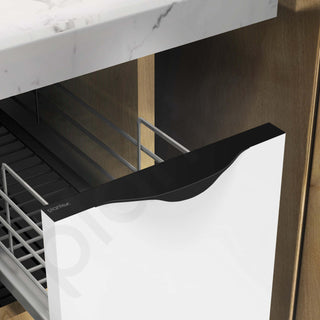 Plantex Profile Handle for Kitchen Cabinet/10 Inch Alluminium Drawer Profile Handle/Wardrobe Pull Handle for Home/Office/Hotel - Pack of 5 (Black)