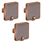 Plantex Knobs for Drawers/Drawer Knobs/Square Knob for Cabinets/Pull-Push Knob for Kitchen/Bedroom/Drawer - Pack of 3 (Rose Gold & Satin Black)