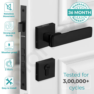 Plantex Heavy Duty Main Door Lock Set with 3 Keys/Mortise Door Lock for Home/Office/Hotel (7116 - DC-Black & Z-Black)