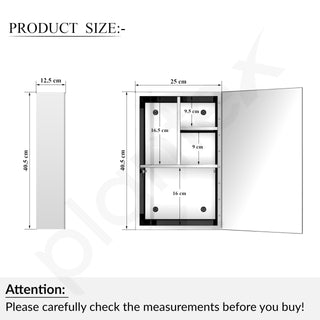 Plantex Premium Bathroom Cabinet with Mirror/ 304 Stainless Steel Bathroom Organiser with Mirror/Bathroom Shelf for Wall with Mirror/Bathroom Accessories(10x16 Inch-Chrome)