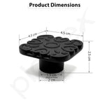 Plantex Knobs for Drawer/Square Drawer Knobs/Knobs for Cabinets/Pull-Push Knobs for Kitchen/Bedroom Drawer - Pack of 4 (DTK-299, Black)