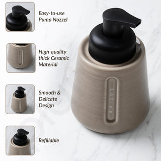 Plantex Ceramic Soap Dispenser for Washbasin/Hand Soap Dispenser/Soap Dispenser for Kitchen/Bathroom Accessories - Pack of 1