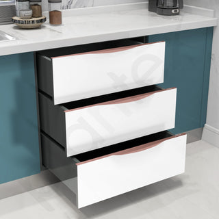 Plantex Profile Handle for Kitchen Cabinet/26 Inch Alluminium Drawer Profile Handle/Wardrobe Pull Handle for Home/Office/Hotel - Pack of 3 (Rose Gold)