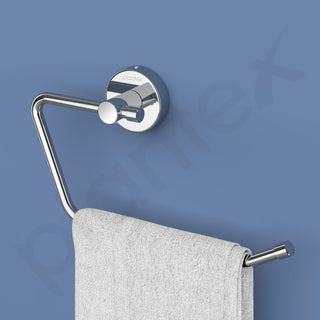 Plantex Stainless Steel Towel Holder for Bathroom/Napkin Hanger for Washbasin/Hand Towel Ring/Bathroom Accessories (Chrome) Pack of 3