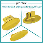 Plantex Knobs for Drawer/Small Drawer Knobs/Knobs for Cabinets/Pull-Push Knobs for Kitchen/Bedroom Drawer - Pack of 10 (Oval, Gold)