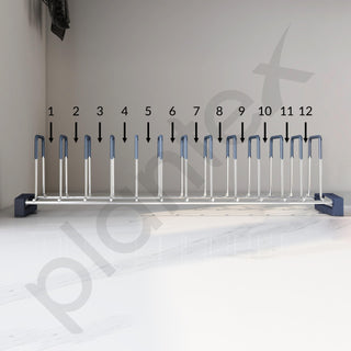 Plantex Stainless Steel Plate Stand/Dish Rack/Thali Stand for Modular Kitchen/Tandem Box Accessories - 12 Sections (Chrome/Pack of 1)