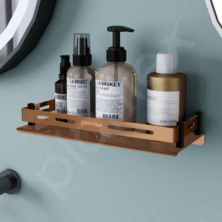 Plantex PVD Rose Gold Bathroom Shelf Rack/Bathroom Wall Shelf/Bathroom Organizer/Living Room Wall Organiser/Kitchen Rack Wall Mounted (12x5 Inches, Stainless Steel)