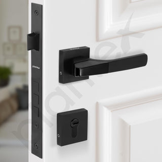 Plantex Triple Security Door Lock Set with 3 Years of Warranty/Mortise Lock for Door with Brass Lock Body & Cylinder (7114 - DC-Black & Z-Black)