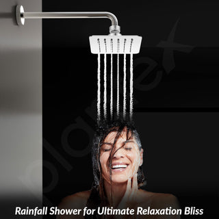 Plantex Stainless Steel 100 mm Rain Flow Overhead Shower with Water Saving Nozzle/Bathroom Shower/Adjustable Shower Head for Bathroom without Arm - (APS-617-Chrome)
